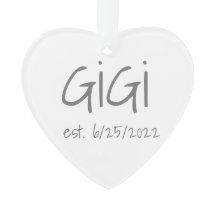 Ornamento acrílico establecido por Gigi