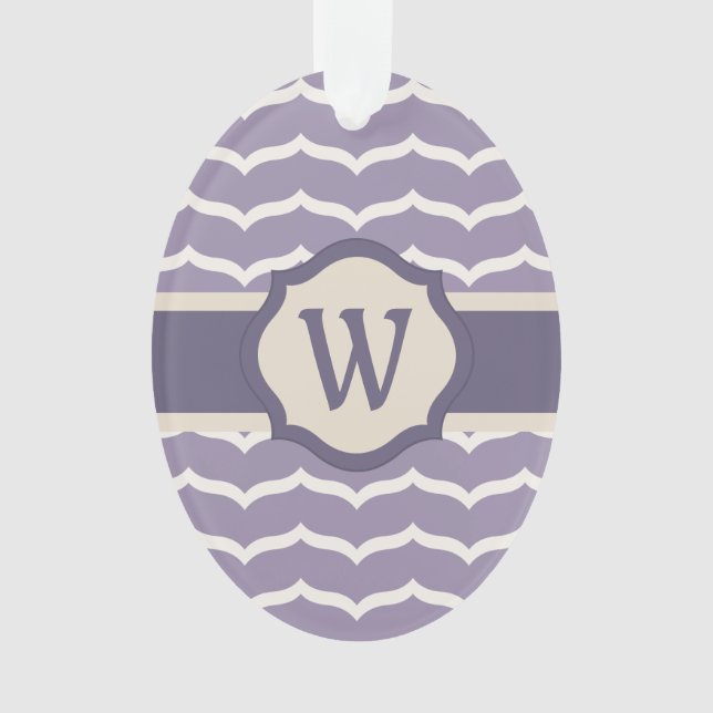 Ornamento acrílico florecido de Zigzag (Anverso)