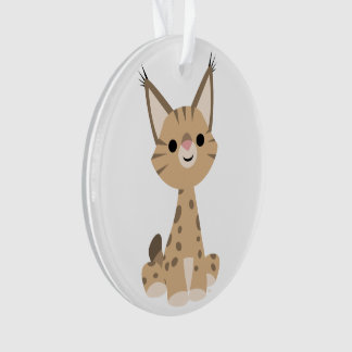 Ornamento acrílico lindo Personalizado Lynx
