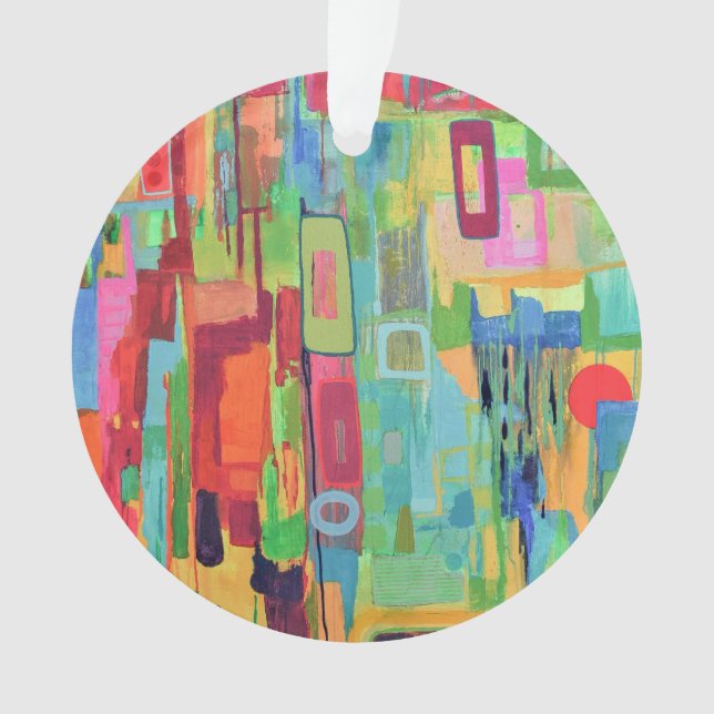 Ornamento acrílico naranja Sunshine (Anverso)