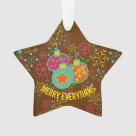 Ornamento acrílico Personalizado de Merry Everythi