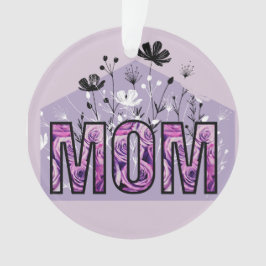 Ornamento acrílico redondo para mamá