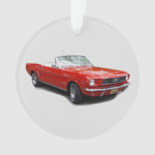 Ornamento acrílico rojo convertible de 1966
