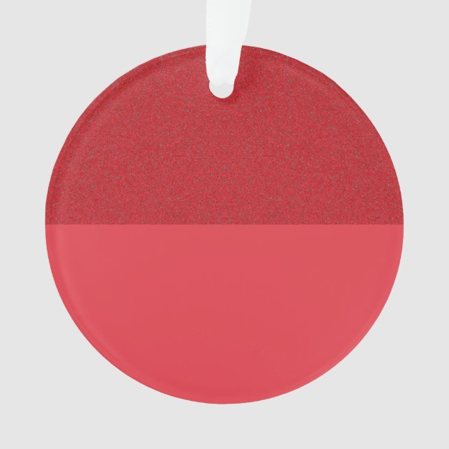 Ornamento acrílico rojo de tomate-acabado dividido (Anverso)
