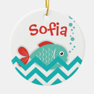 Ornamento adaptable en "diseño de los pescados de