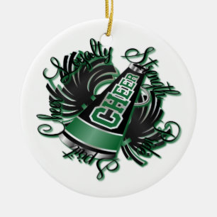 Ornamento adaptable negro y verde de la alegría