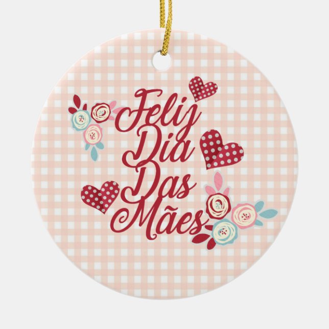 Ornamento adorable del diámetro Das Mães el | de (Frente)