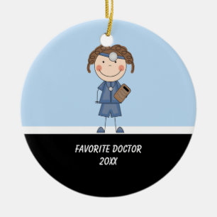 Ornamento adorable del médico del chica