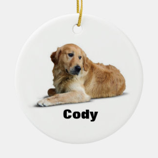 Ornamento adorable del perro del golden retriever