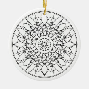 Ornamento adulto de la mandala del colorante