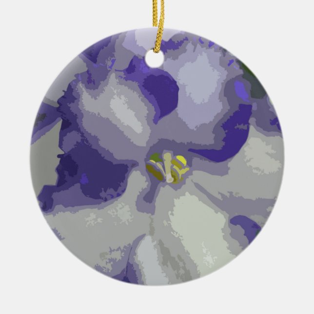 Ornamento africano de flores violeta (Frente)