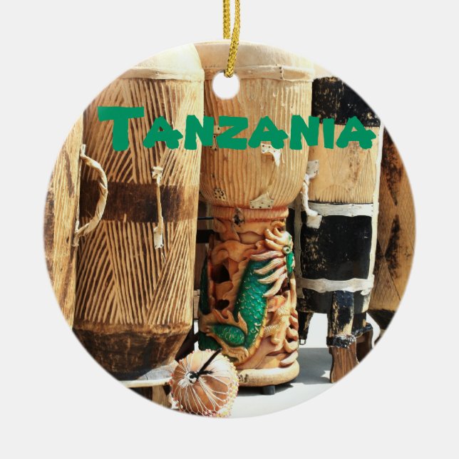 Ornamento africano del navidad de los bongos de (Frente)