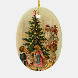 Ornamento alemán de Navidad de Santa