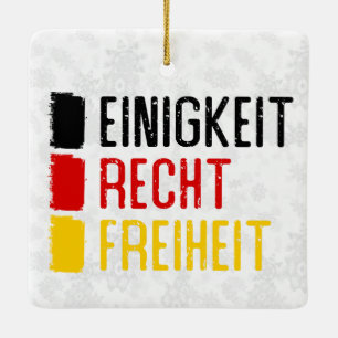 Ornamento alemán Einigkeit Recht Freiheit