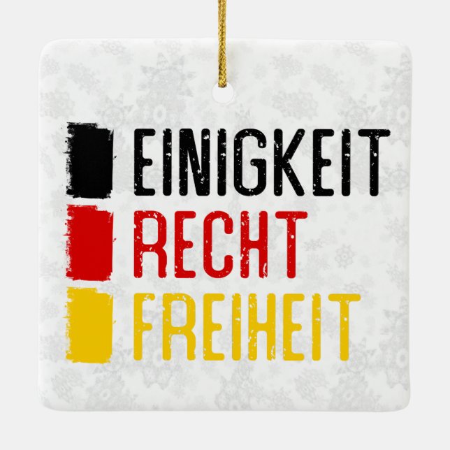 Ornamento alemán Einigkeit Recht Freiheit (Reverso)
