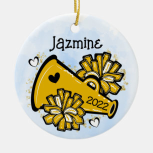 Ornamento Amarillo De Alegre Ornamento Megáfono Po