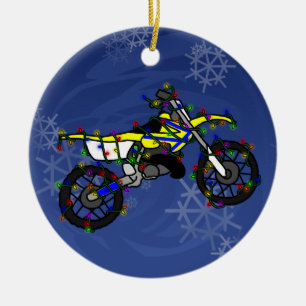 Ornamento amarillo de la bici de la suciedad del