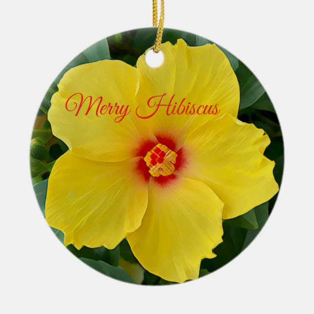 Ornamento amarillo hibiscus (Frente)
