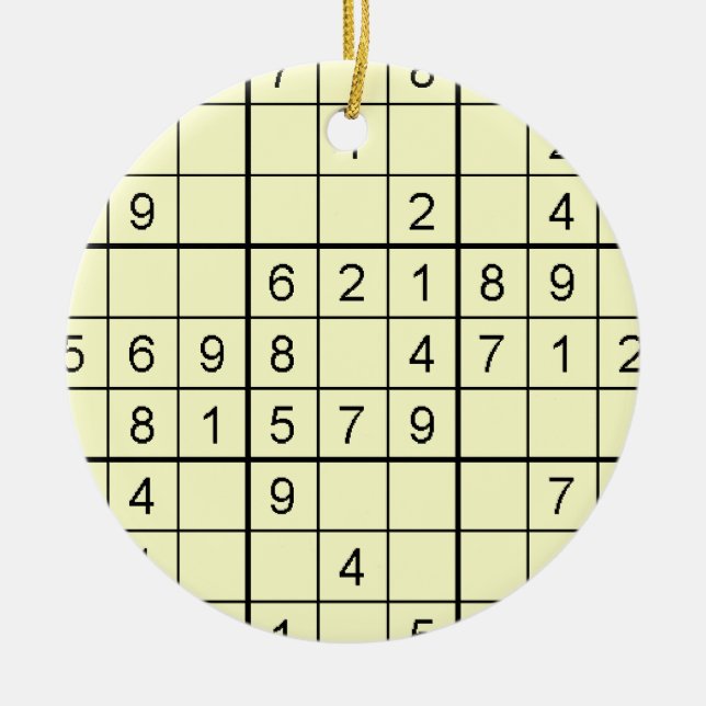 Ornamento amarillo Sudoku (Frente)