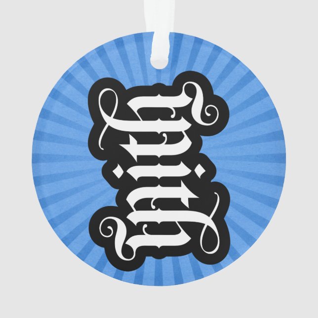 Ornamento ambiental FlipScript (círculo) (Reverso)