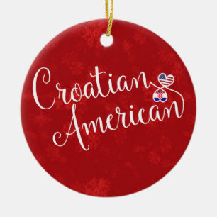 Ornamento americano croata del árbol de navidad de