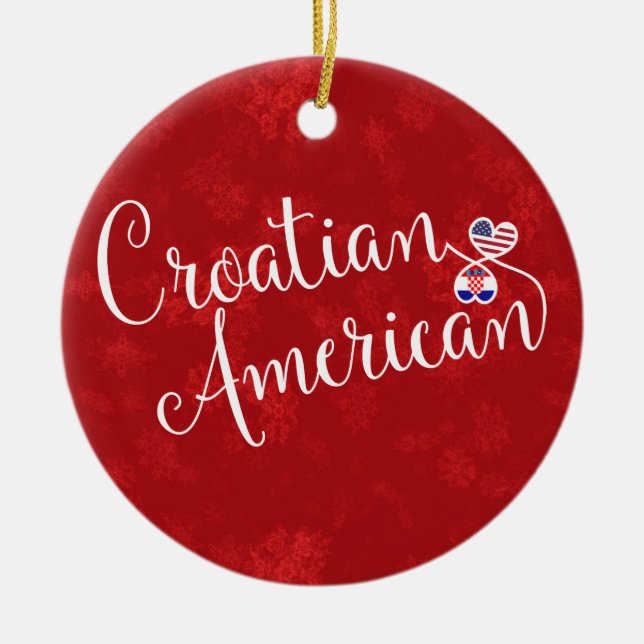 Ornamento americano croata del árbol de navidad de (Frente)