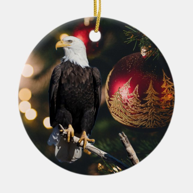 Ornamento americano de águila calva (Frente)