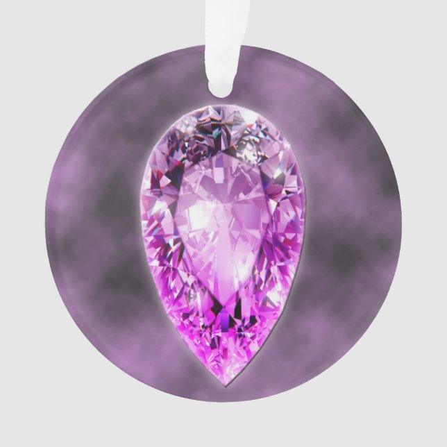 Ornamento Amethyst de la piedra preciosa (Anverso)
