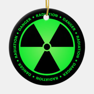 Ornamento amonestador de la radiación verde