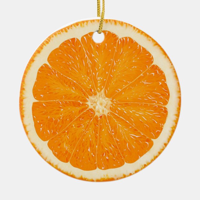 Ornamento anaranjado de la fruta cítrica (Frente)