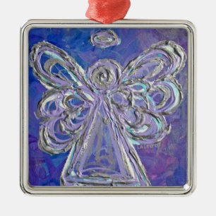 Ornamento Ángel de Plata Púrpura