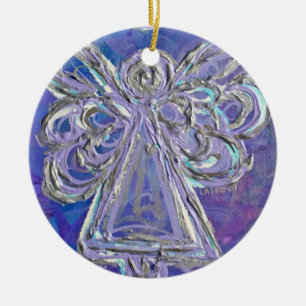 Ornamento Ángel de Plata Púrpura