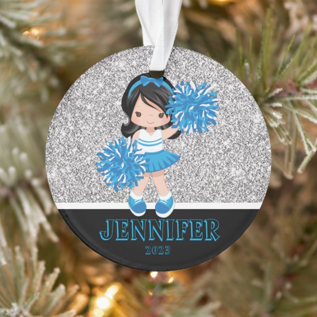 Ornamento animador azul y negro personalizado (Árbol)