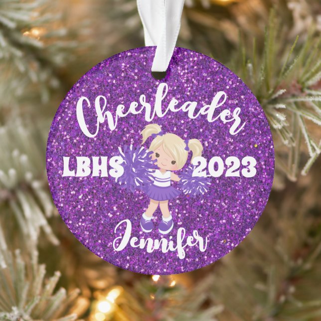 Ornamento animador morado personalizado (Árbol)