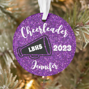 Ornamento animador negro y morado personalizado
