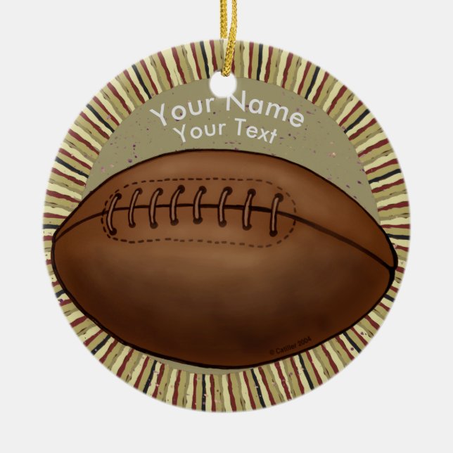 Ornamento antiguo de fútbol (Frente)