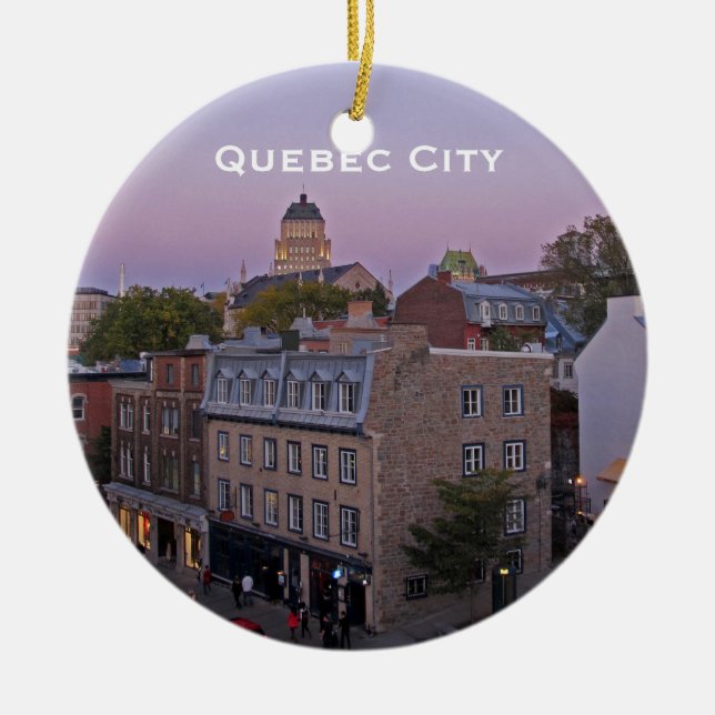 Ornamento antiguo del paisaje urbano de Quebec (Frente)