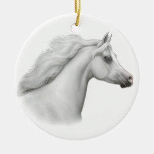 Ornamento árabe blanco del caballo