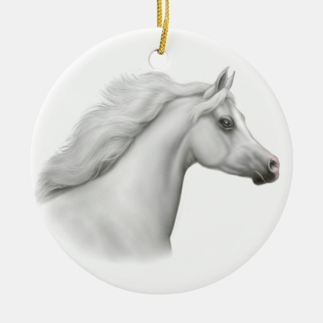 Ornamento árabe blanco del caballo (Frente)