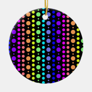 Ornamento arcoiris de puntos, doble cara