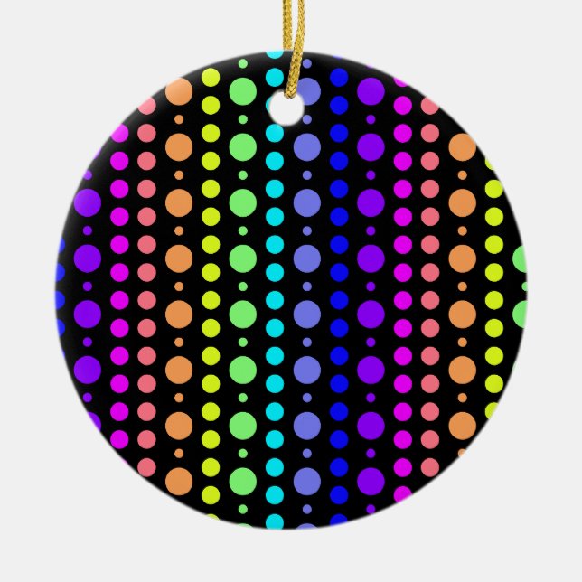 Ornamento arcoiris de puntos, doble cara (Frente)