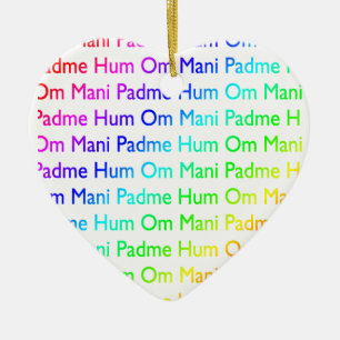Ornamento arcoiris Om Mani Padme Hum