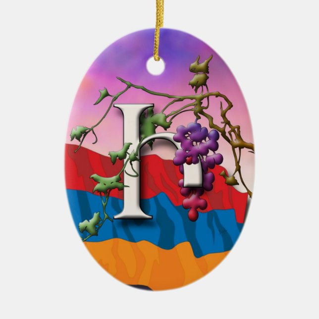 Ornamento armenio de alfabetos: "Eni" (Frente)