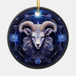 Ornamento Arológico Personalizado de Aries Zodiac