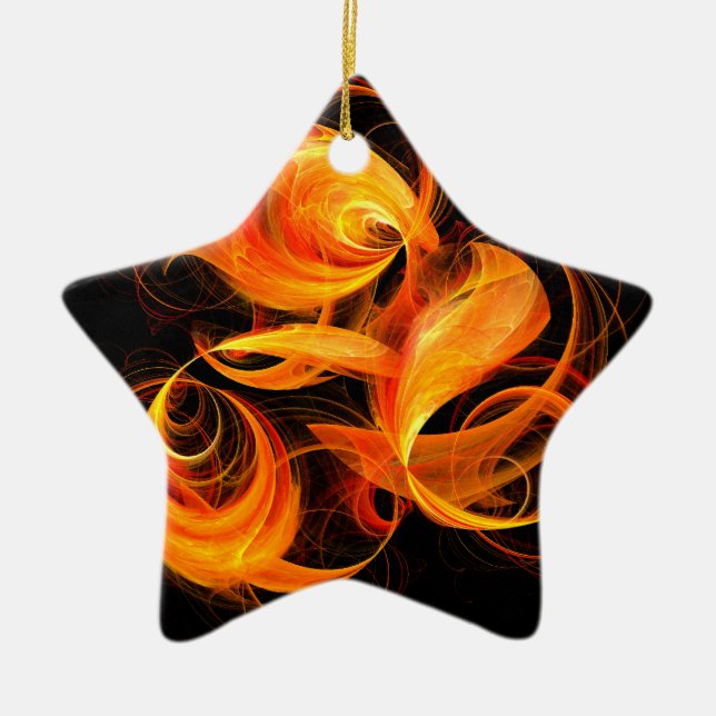 Ornamento artístico abstracto de bola de fuego (Frente)