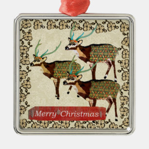 Ornamento artístico de las Felices Navidad de los