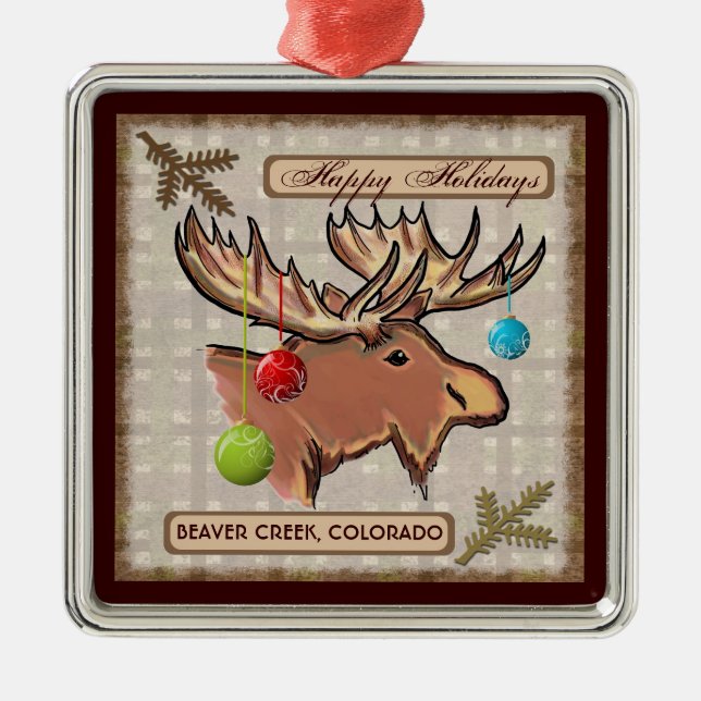 Ornamento artístico de los alces de Colorado del (Frente)