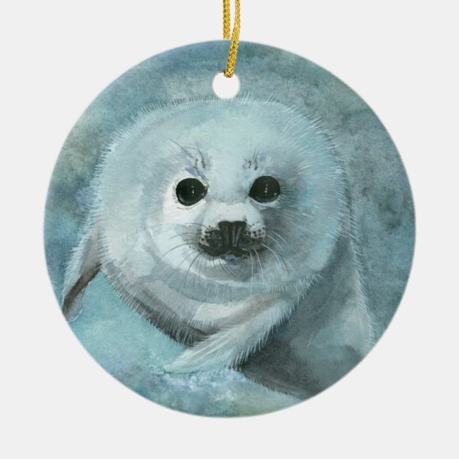 Ornamento artístico Harp Seal (Frente)