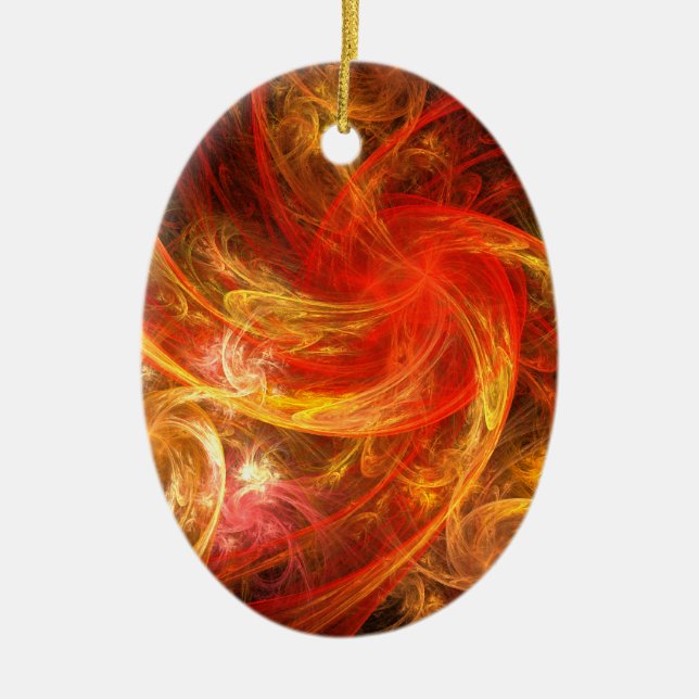 Ornamento artístico ovalado de Firestorm Nova (Frente)