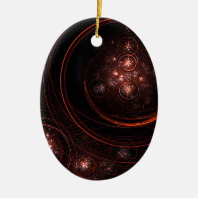 Ornamento artístico ovalado Starlight Abstract (Frente)